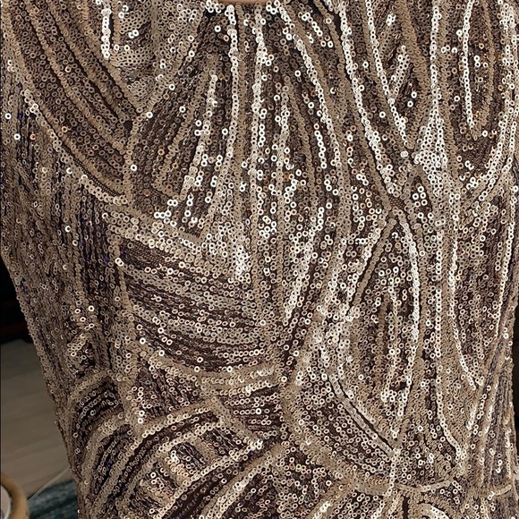 Badgley Mischka Dresses Belle Badgley Mischka Rose Gold Sequin